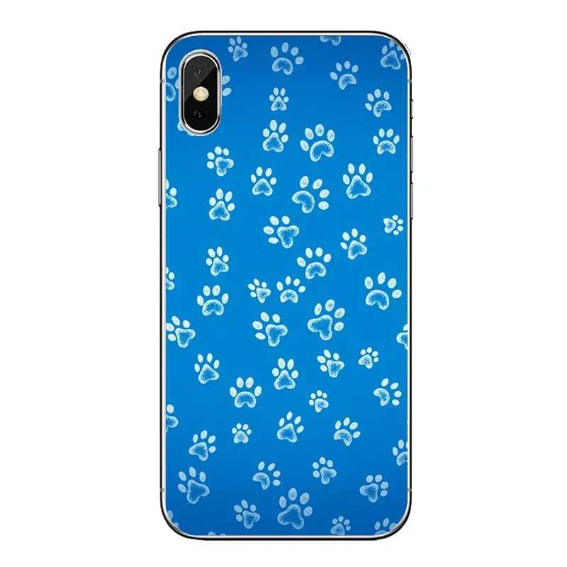 ТПУ прозрачный сумка для Motorola Moto x4 E4 E5 G5 G5S G6 Z Z3 G3 C Play Plus Rainbow отпечаток лапы собаки