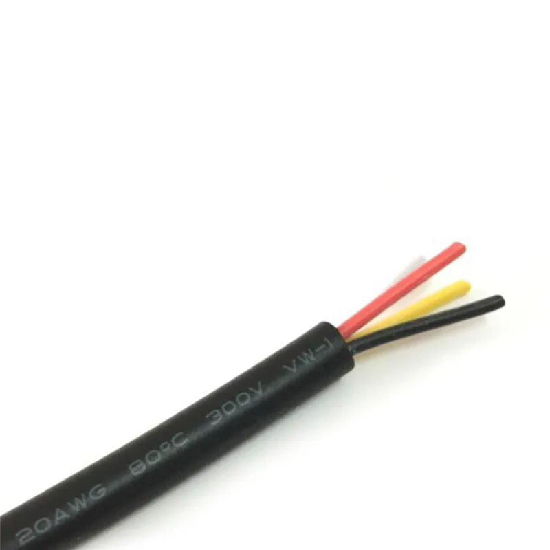 24AWG 2 3 4 5 core UL2464 24AWG 10 метров аудио линия сигнальный кабель жилы контакты медный провод проводник Электрический RVV КАБЕЛЬ черный