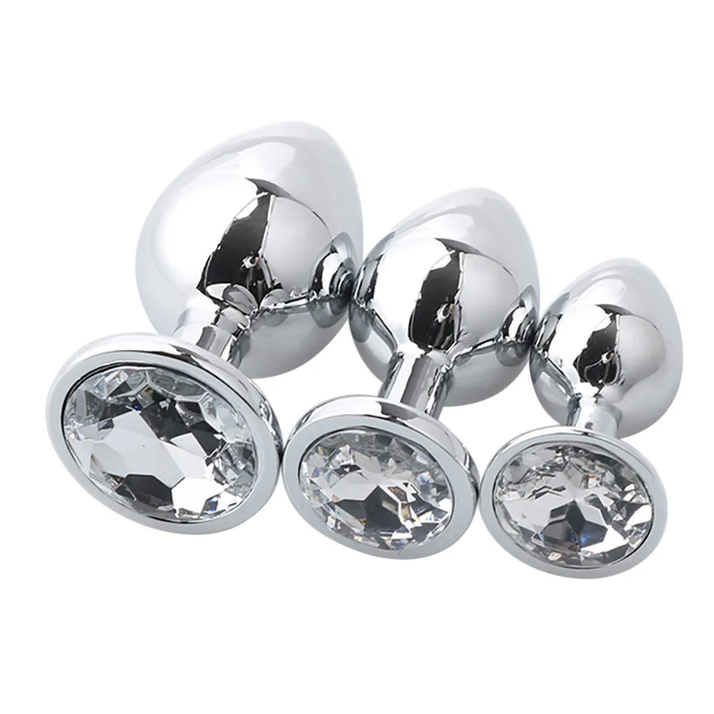 3PCS S/M/L Size Stainless Steel Metal Anal Plug Dildo Sex Toys Butt Hot Erotic for Woman Dropshipping adult toy #F |