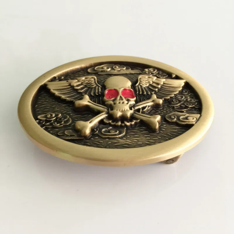 Розничная продажа Горячая овальная твердая латунная красная пряжка ремня в