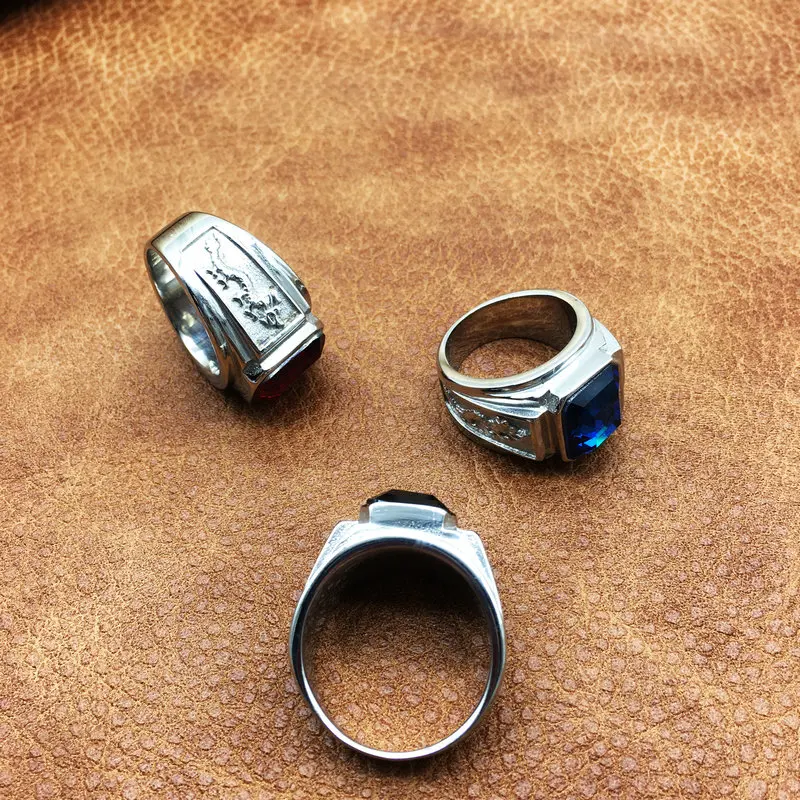Мужское кольцо из нержавеющей стали в стиле ретро с драконом 3 цвета|ring for|rings for