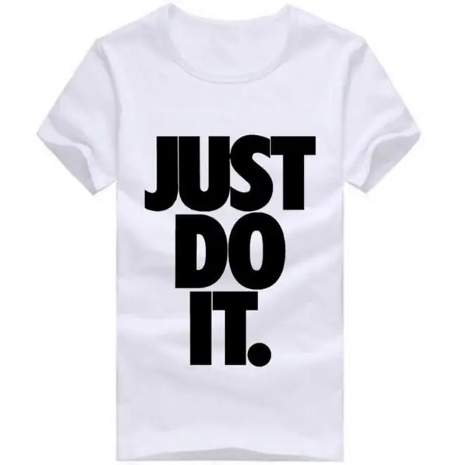 Новая мода Just Do It футболка брендовая одежда хип-хоп Письмо печати Для мужчин