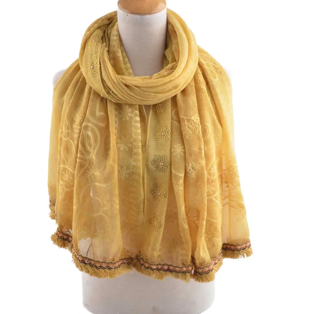 Хлопковый хиджаб головной шарф мусульманская бандана для женщин шарфы со