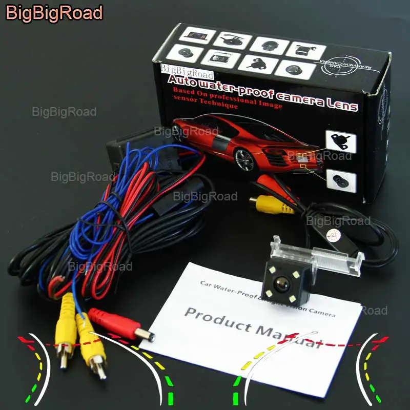 Машина BigBigRoad интеллектуальная динамическая гусеница камера заднего вида ночное