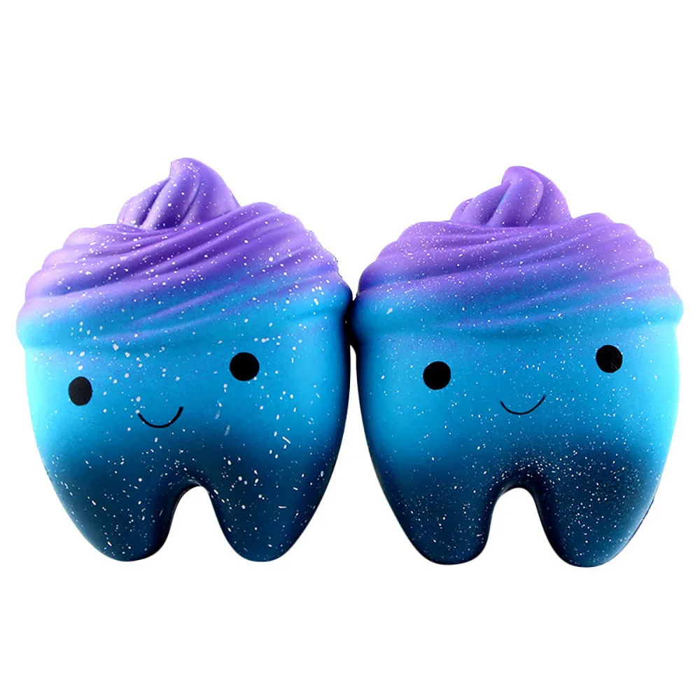 Squishy замедлить рост Jumbo kawaii Мультфильм зубы приколами розыгрыши игрушки Хлюпать