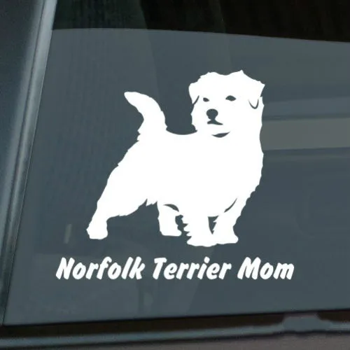 

Norfolk Terrier Mom Sticker Die Cut Vinyl window decal Size(inch): 6.00 x 5.28