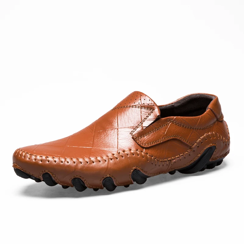 Мужские мокасины Классическая Повседневная кожаная обувь на плоской подошве