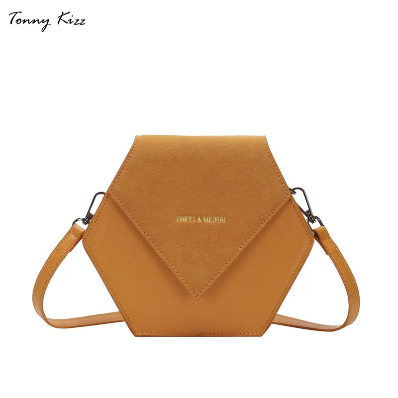 Tonny Kizz geometric crossbody bags for women 2020 new summer shoulder leather messenger high quality yellow handbags | Багаж и сумки