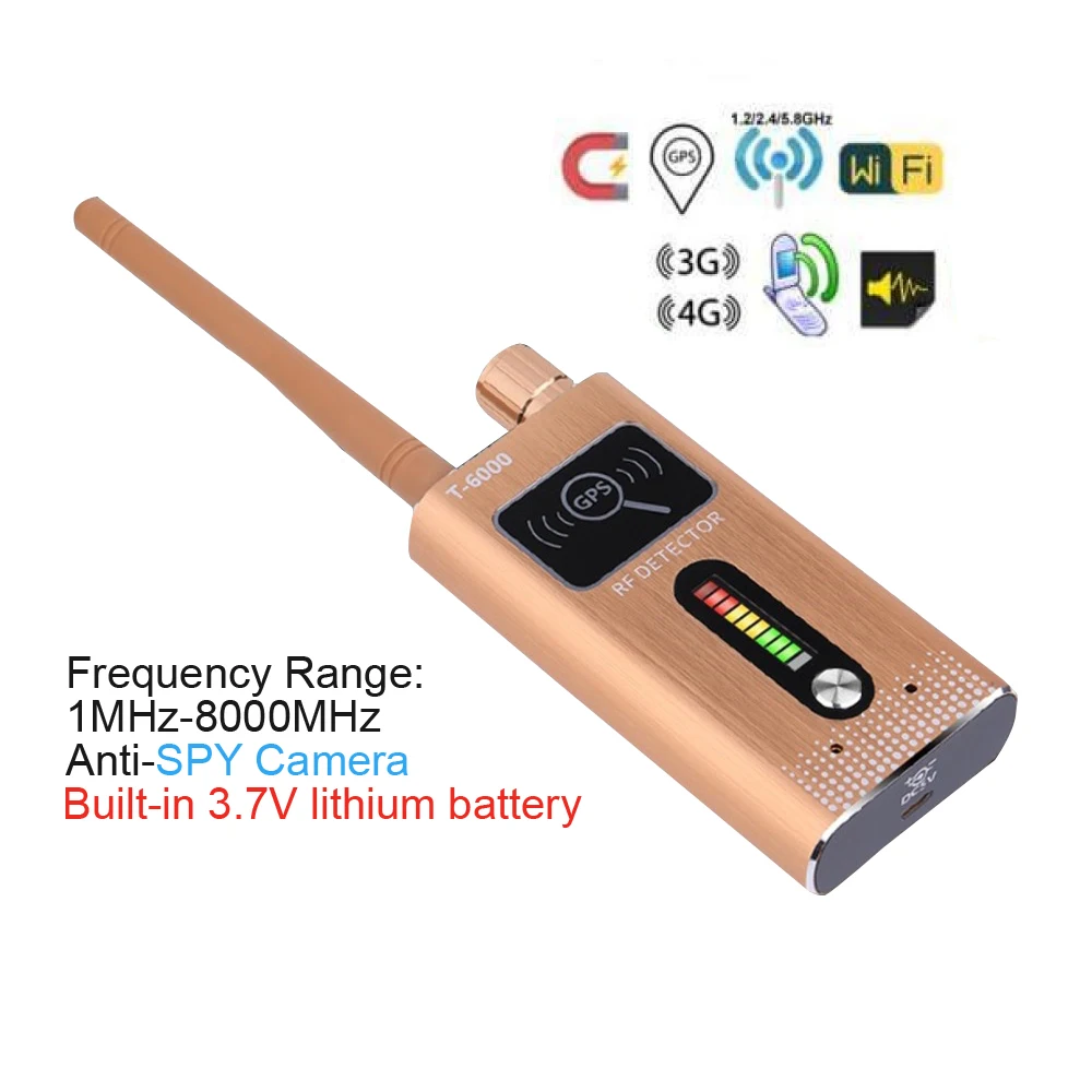 

Горячая Распродажа T6000 двухмодульный Анти-шпион детектора Камера Finder Беспроводной GPS трекер с sim-картой для радиочастотного сигнала сканер ...