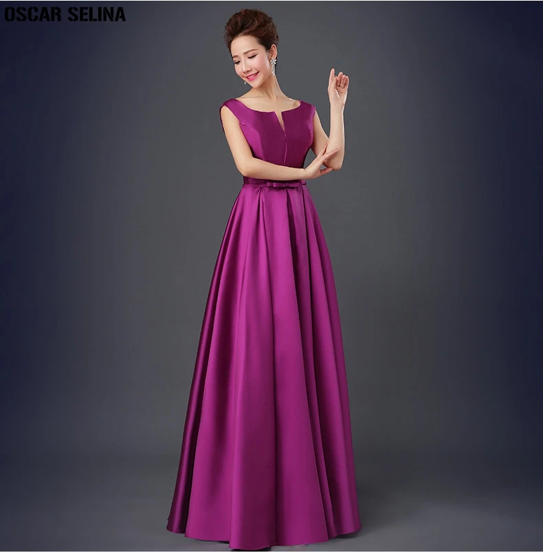 OSCAR SELINA vestido boda mujer invitada хит продаж сексуальное атласное платье с v образным