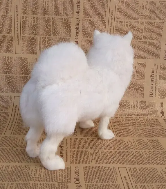 Новая модель Померанской Игрушки Реалистичная собака кукла подарок около 25x28 см