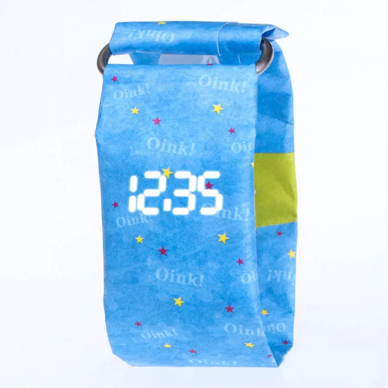 Личность Творческая цифровые наручные часы модные электронные смарт бумажные