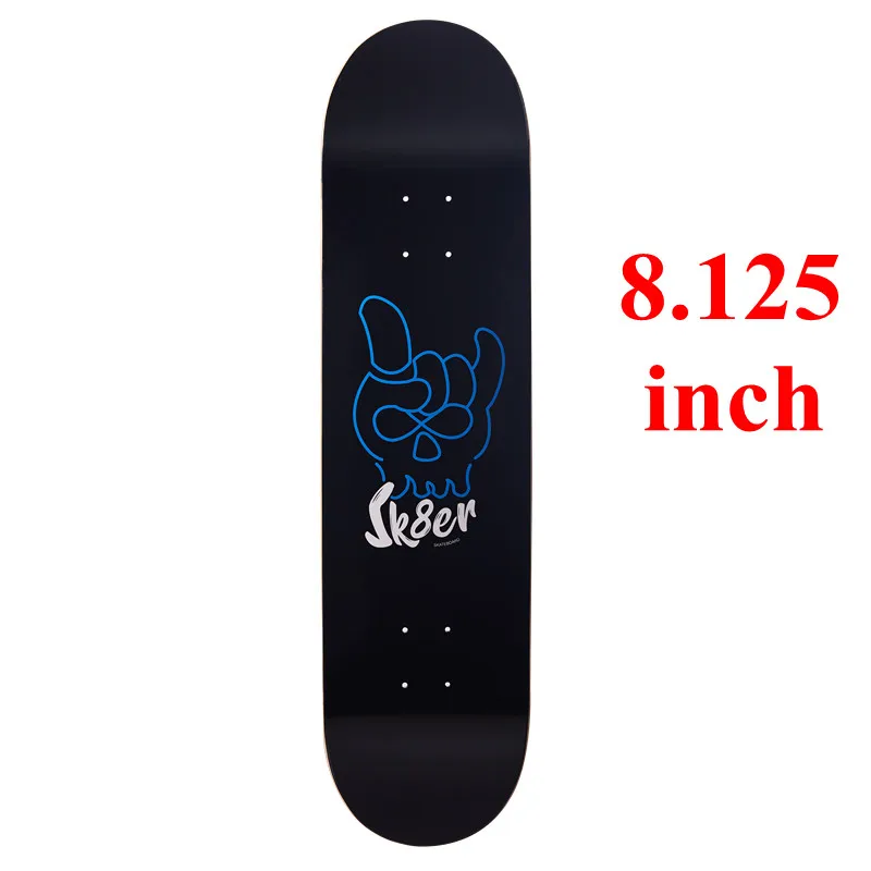 SK8ER 8.125 inch SK8ER канадский скейтборд палубы 8/8. 125/8. 25 качество 8 слоев Канадского Клена скейт-deck для Скейтбординг - Цвет: SK8ER 8.125 inch