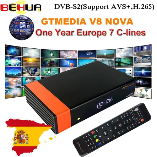 V8 NOVA add Clines Freesat V8 обновление Gtmedia V8 NOVA спутниковый ТВ приемник DVB-S2 рецептор Европа Clines на 1 год встроенный Wifi ключ Высокая стабильная - Цвет: V8 NOVA add Clines