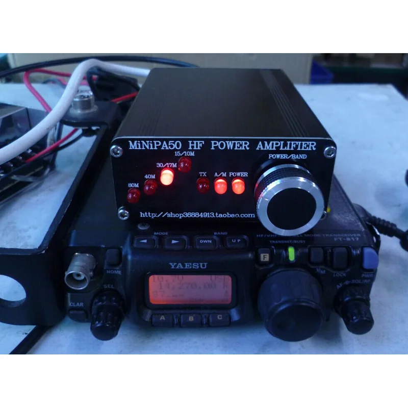 MiNiPA50 45 Вт усилитель мощности HF для YASEU FT-817 ICOM IC-703 eleccraft KX3 QRP Диапазон частот: 80 м 40 м 30 м-17 м 15 М-10 м