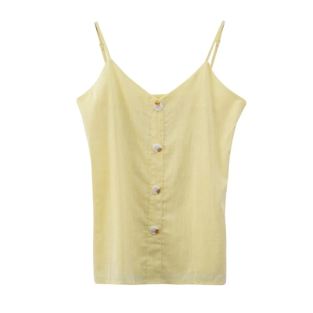 Майка женская с V образным вырезом модная пикантная рубашка без рукавов на