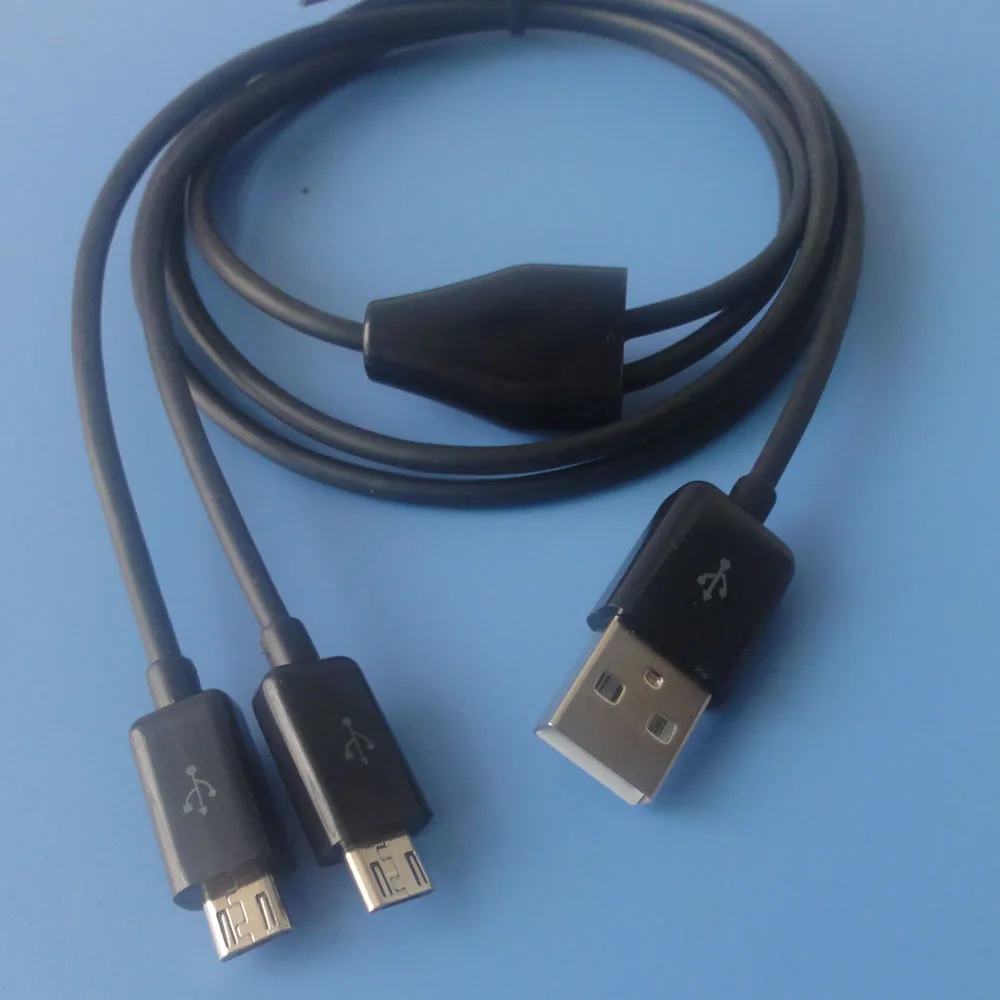 Белый 1 м 3 фута Android Micro USB сплиттер кабель 2 0 к двойному Y зарядный Бесплатная