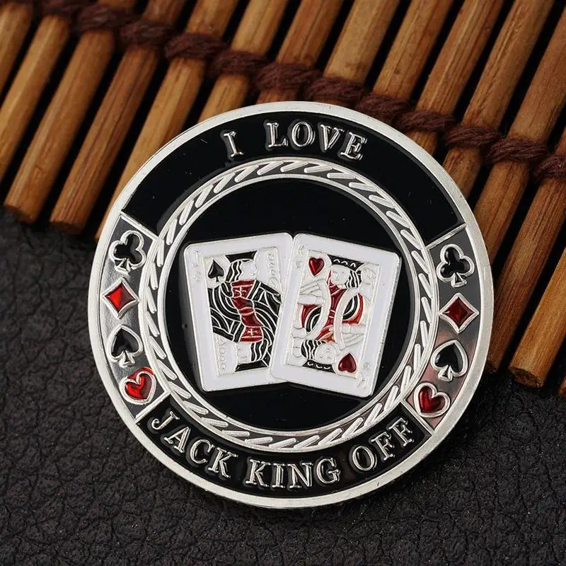 Фишки для казино покерная памятная монета в подарок коллекция I Love You J & K Jack King