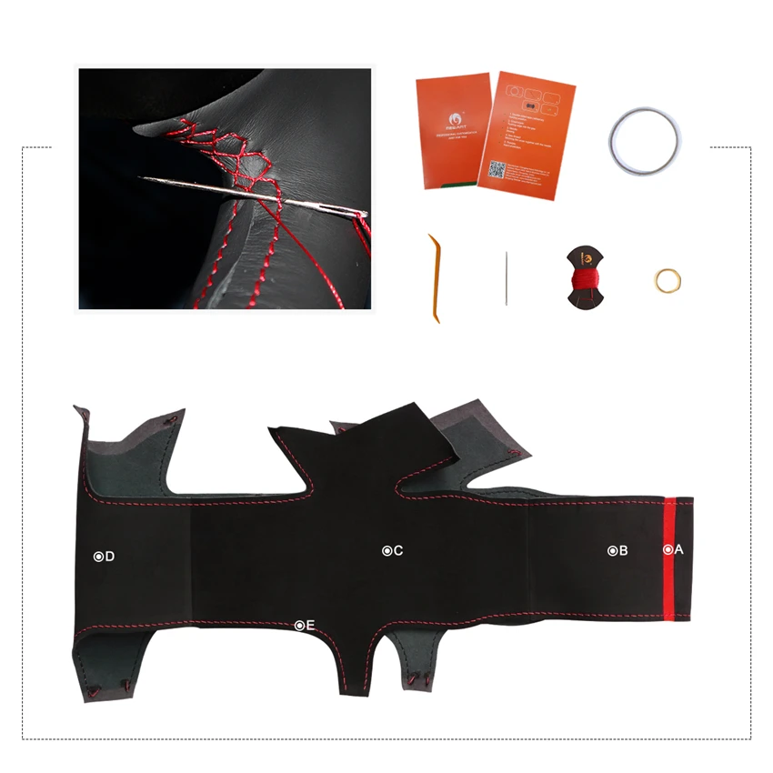 

MEWANT Black Suede Steering Wheel Cover For Honda S2000 Civic Type R Integra Insight Civic SI Acura RSX 2000 2001 2002-2008 2009