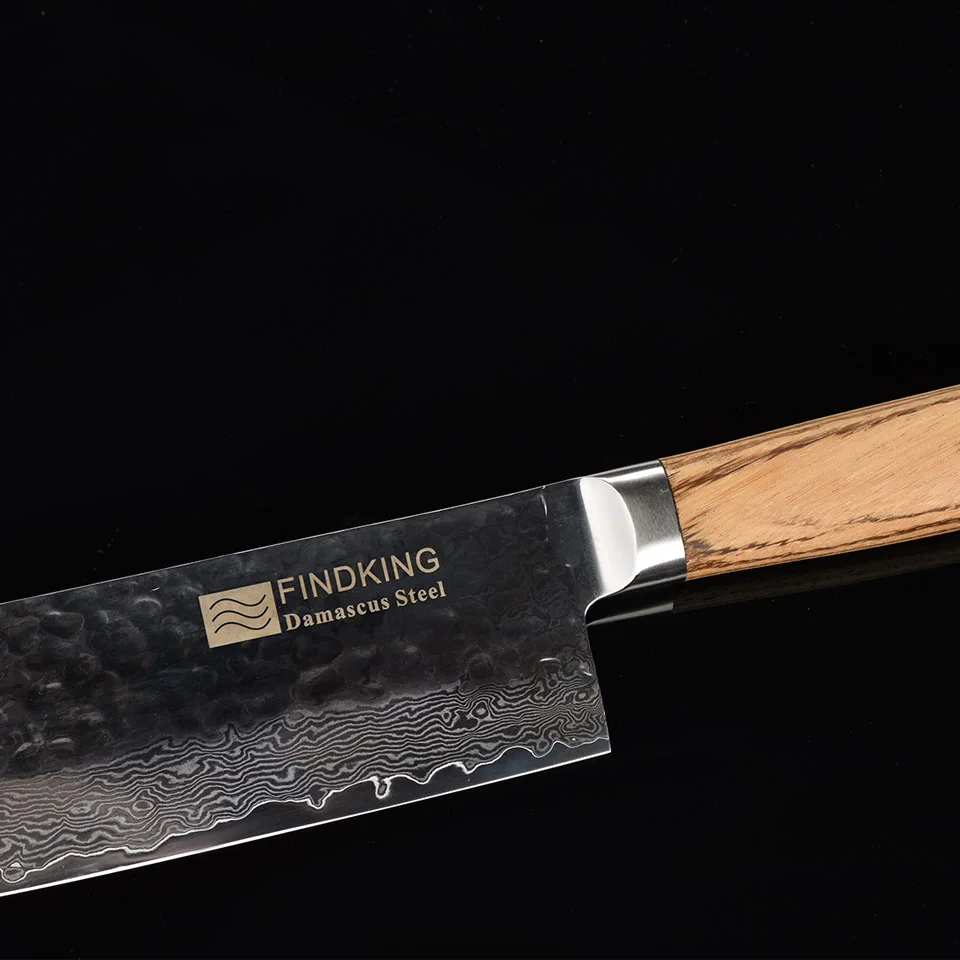 FINDKING 2017 Новый дамасский стальной нож зебра с деревянной ручкой 6 5 дюйма шеф повар
