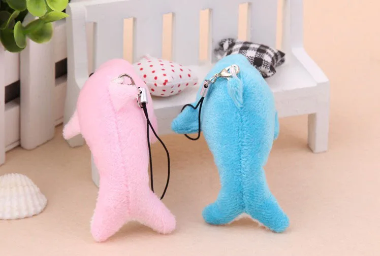 30pcs kawaii charm plush dolphin anime lanyard pendant strap for mobile phone wedding decoration gift keychain Free Shipping | Мобильные