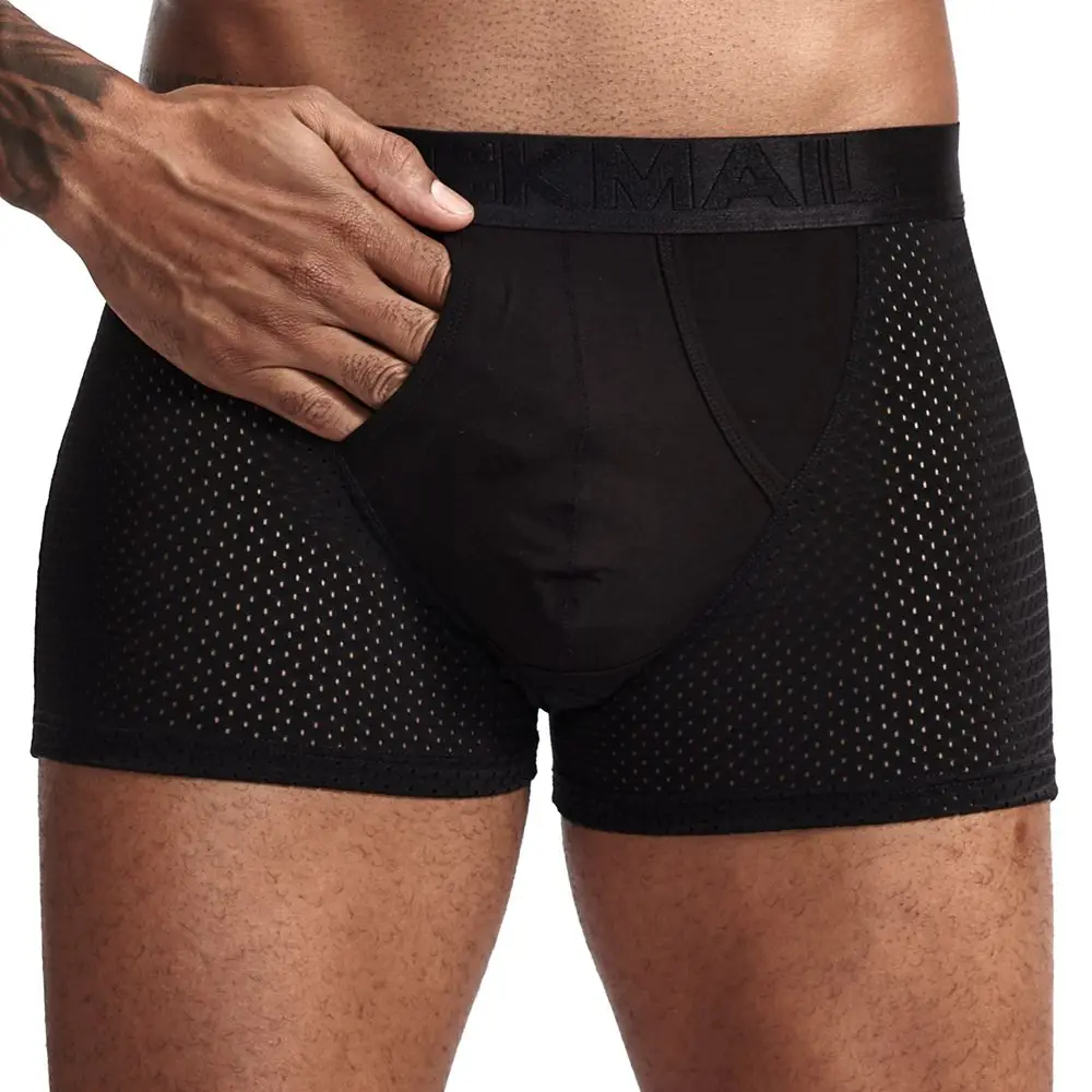 JOCKMAIL, Сетчатое Мужское нижнее белье, боксерское нижнее белье, Мошонка, уход за капсулами, функция здоровья молодежи, Сеульское Выпуклое разделение, боксеры, Гей Нижнее белье