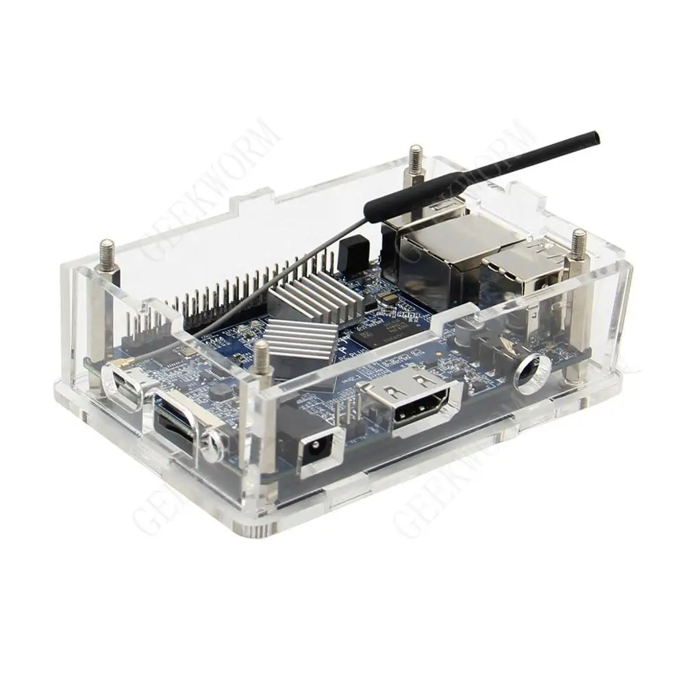 Акриловый чехол Orange Pi PC / PC2 Plus охлаждающий вентилятор радиатор для начинающих