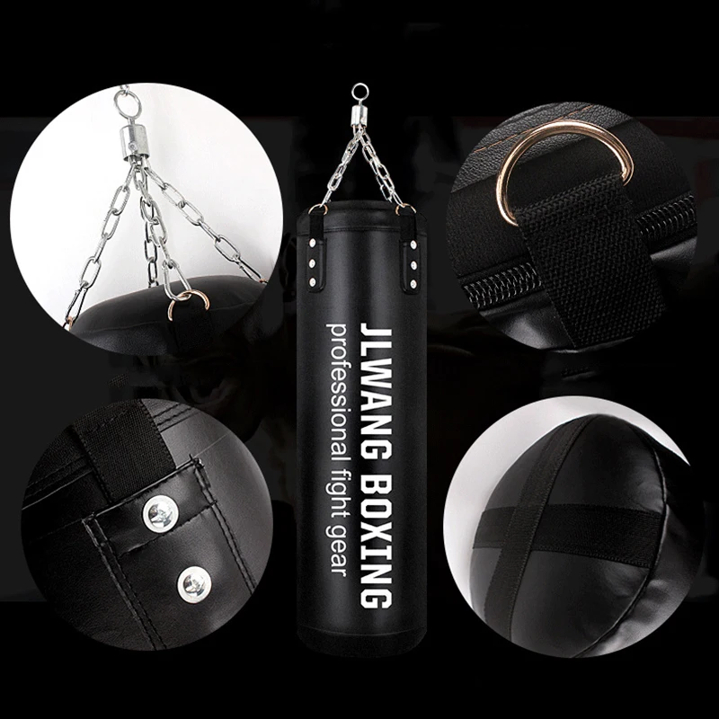 

120cm Huge Boxing Punching Bag Fitness Sandbags Striking Drop Hollow Empty Sand Bag with Chain Martial Art Training Punch Target