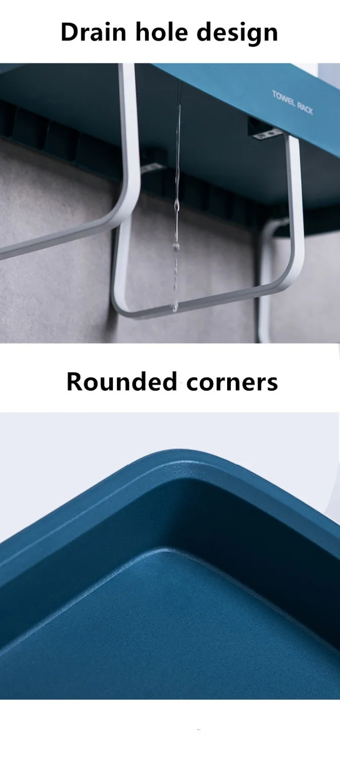 

Large Plastic aluminium alloy Makeup Organizer wall Cosmetic Organizer soap towel rack Makeup Storage Bathroom shower storage