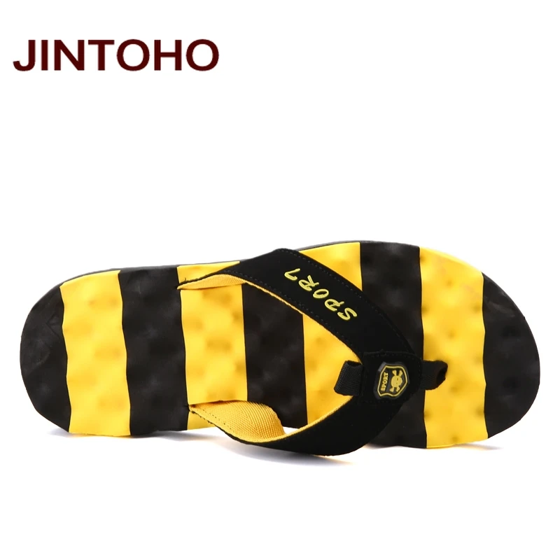 Летняя обувь JINTOHO большого размера модные мужские сандалии Брендовые массажные