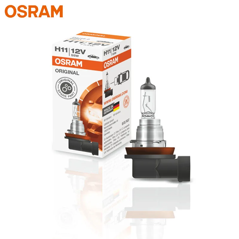 OSRAM Оригинал H11 12V 55W 64211 3200K Стандартная автомобильная фара Замена лампа OEM