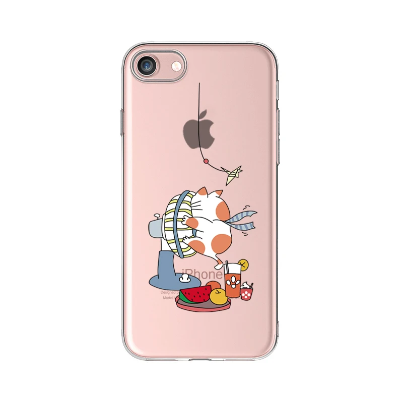 01 Мягкий силиконовый чехол для Apple iPhone 8, 7, 6, 6S Plus, 5, 5S, SE, XS, Max, XR, чехлы для телефона, в виде кролика, любви, редиса, падающих цветов - Цвет: 01