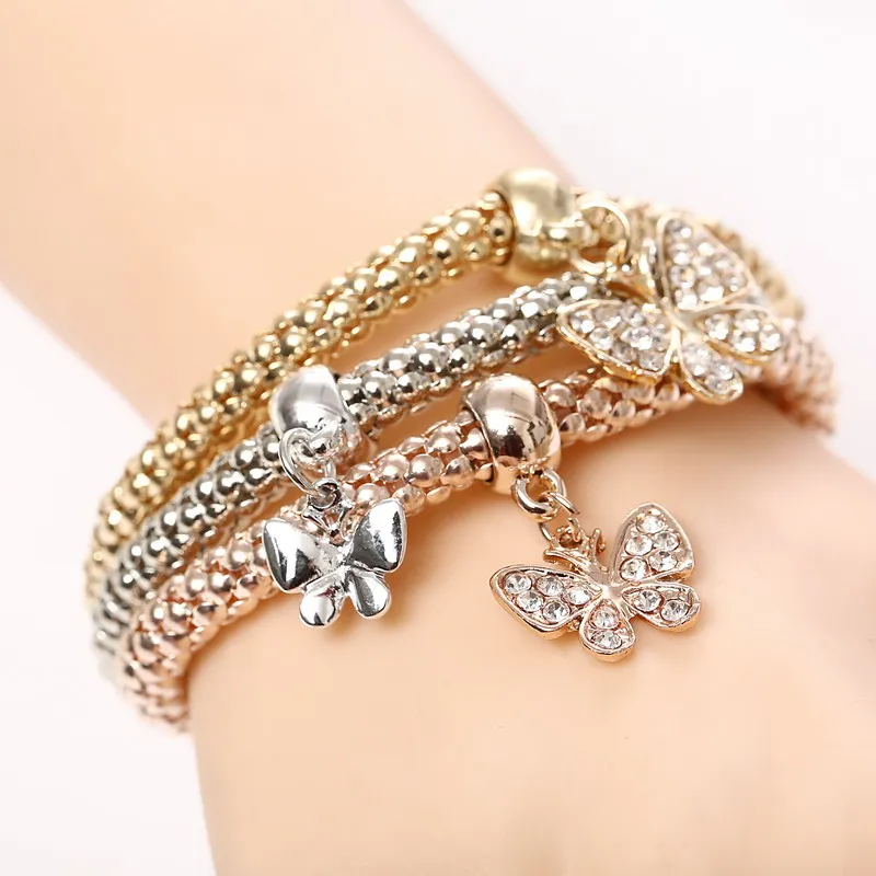 Женский браслет MINHIN из 3 предметов с подвеской в виде бабочки|charm bracelet|bracelet setbracelet