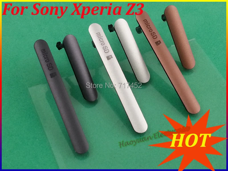 2 шт./компл. 100% оригинальный новый корпус для Sony Xperia Z3 L55 D6603 USB зарядка + Micro SD карта