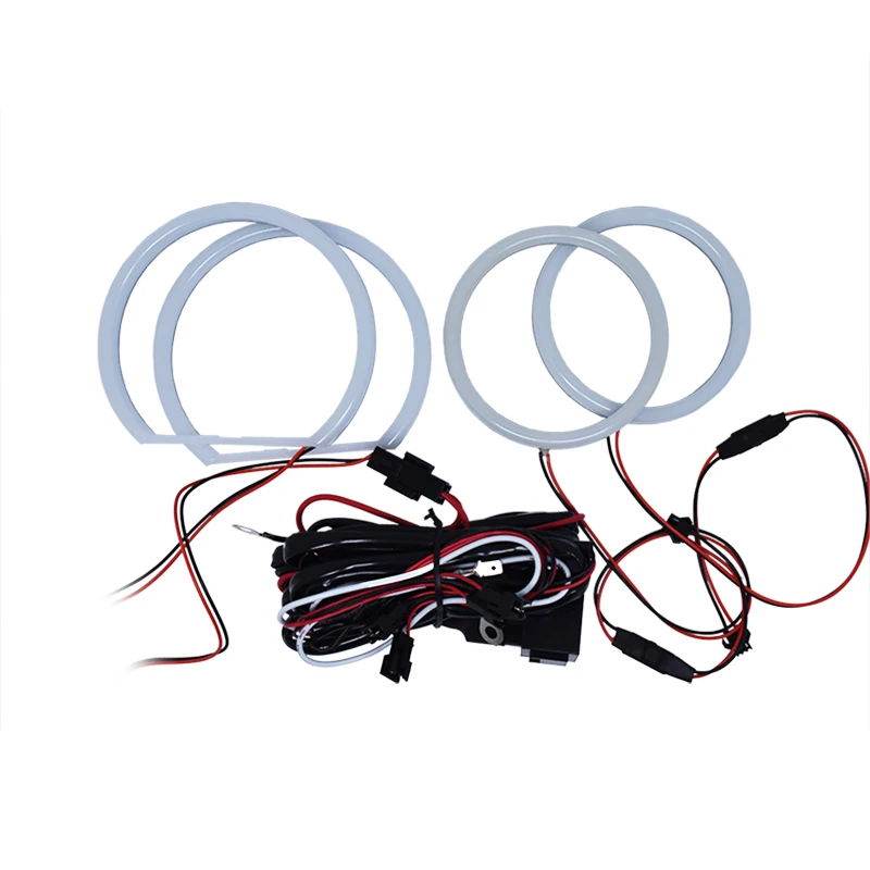 2x (106 мм + 131 мм) Автомобильные хлопковые фары Halo Ring LED Angel Eyes для BMW E90 3 серии (2006 2011)