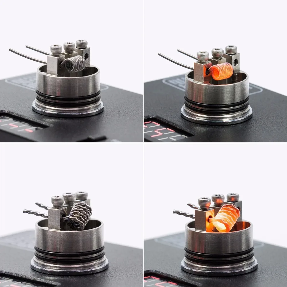 Собранная катушка Volcanee 8 в 1 Clapton Alien Tiger Hive Quad плоская скрученная сплавленная