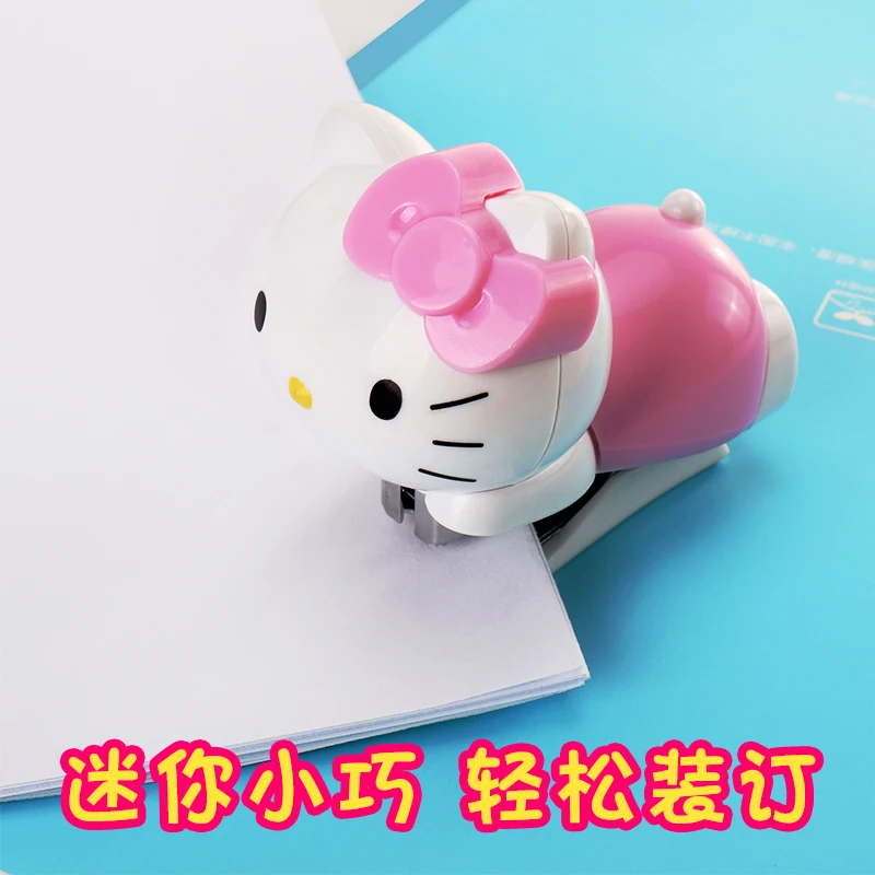 Hello kitty мини степлер переплет книжная бумага портативные скобы