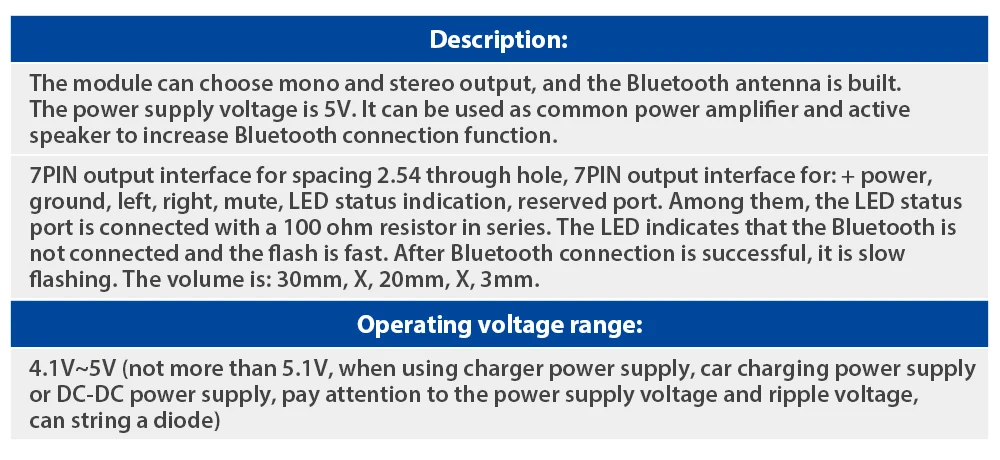 Универсальный Bluetooth модуль приемника 7 пин Выходной интерфейс Динамик усилитель 5V Bluetooth аудио модуль Bluetooth приемник