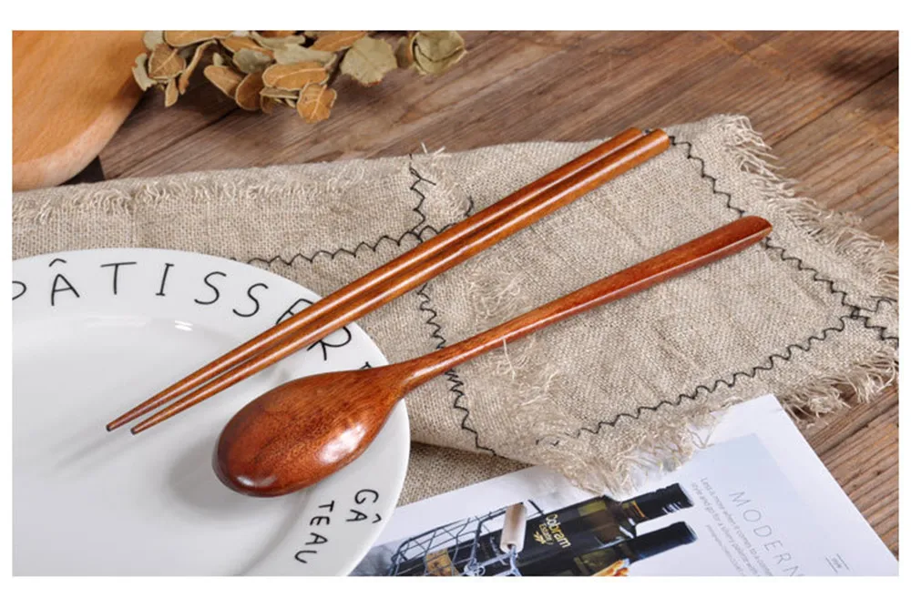 Long Handle Wooden Spoon Fork Chopstick Cucharas Gadgets Kitchen Accessories Cooking Tools Utensil Soup Tableware | Дом и сад