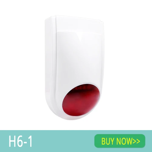 HOMSECUR DIY GSM сигнализация для домашней безопасности(панель сигнализации LA01, датчик движения PIR, датчик дыма, вспышка стробоскоп сирена и т. д. опционально - Цвет: H6-1