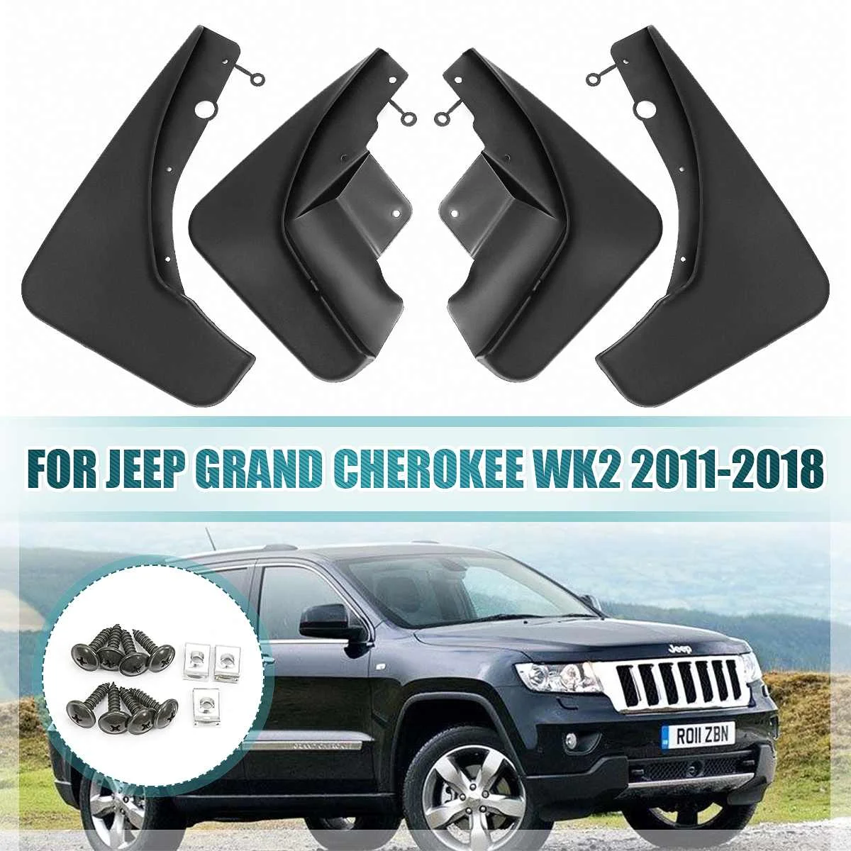 Брызговики для автомобиля брызговики крыльев Jeep Grand Cherokee WK2 2011 2012 2013 2014 2015 2016 2017