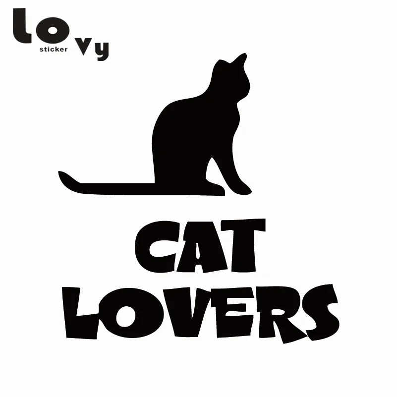 2 шт. виниловая мультяшная наклейка животное для любителей кошек|car decal|animal