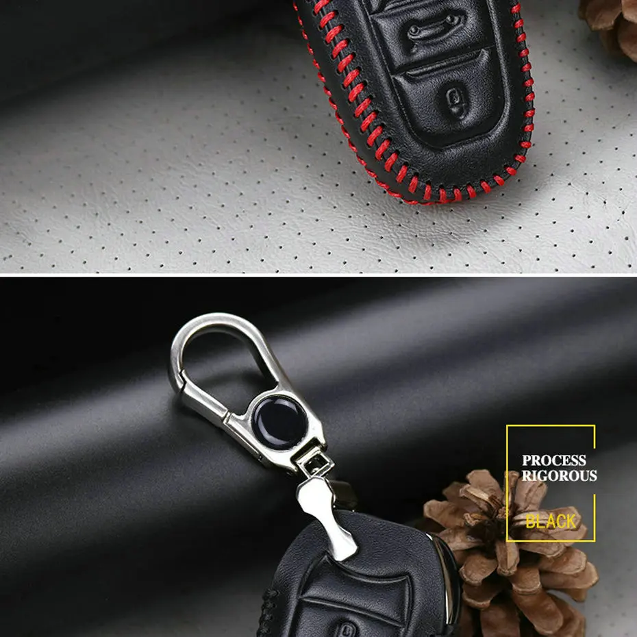 KUKAKEY кожаный чехол для ключа автомобиля для peugeot 308 408 508 2008 3008 4008 5008 Smart Remote защита автомобиля оболочки аксессуары