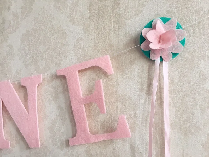 Персонализированная Мятная надпись на день рождения флажок с именем ребенка