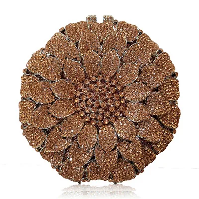 Сумочка-клатч женская золотистая розовая с кристаллами | Багаж и сумки