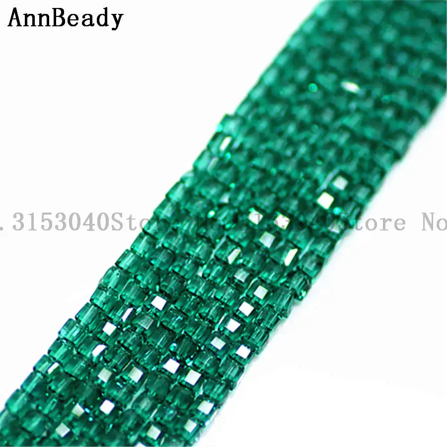 peacock green 1000 шт Твердые Желтые 3 мм квадратные кубические разделители Австрийские хрустальные стеклянные бусины Свободные бусины для рукоделия ювелирных изделий поделки разделительные бусины - Цвет: peacock green