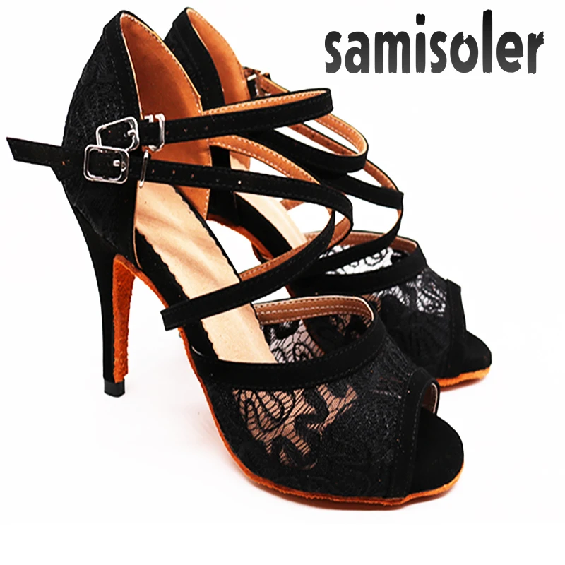 Samisoler/женские туфли для латиноамериканских танцев с коричневыми стразами