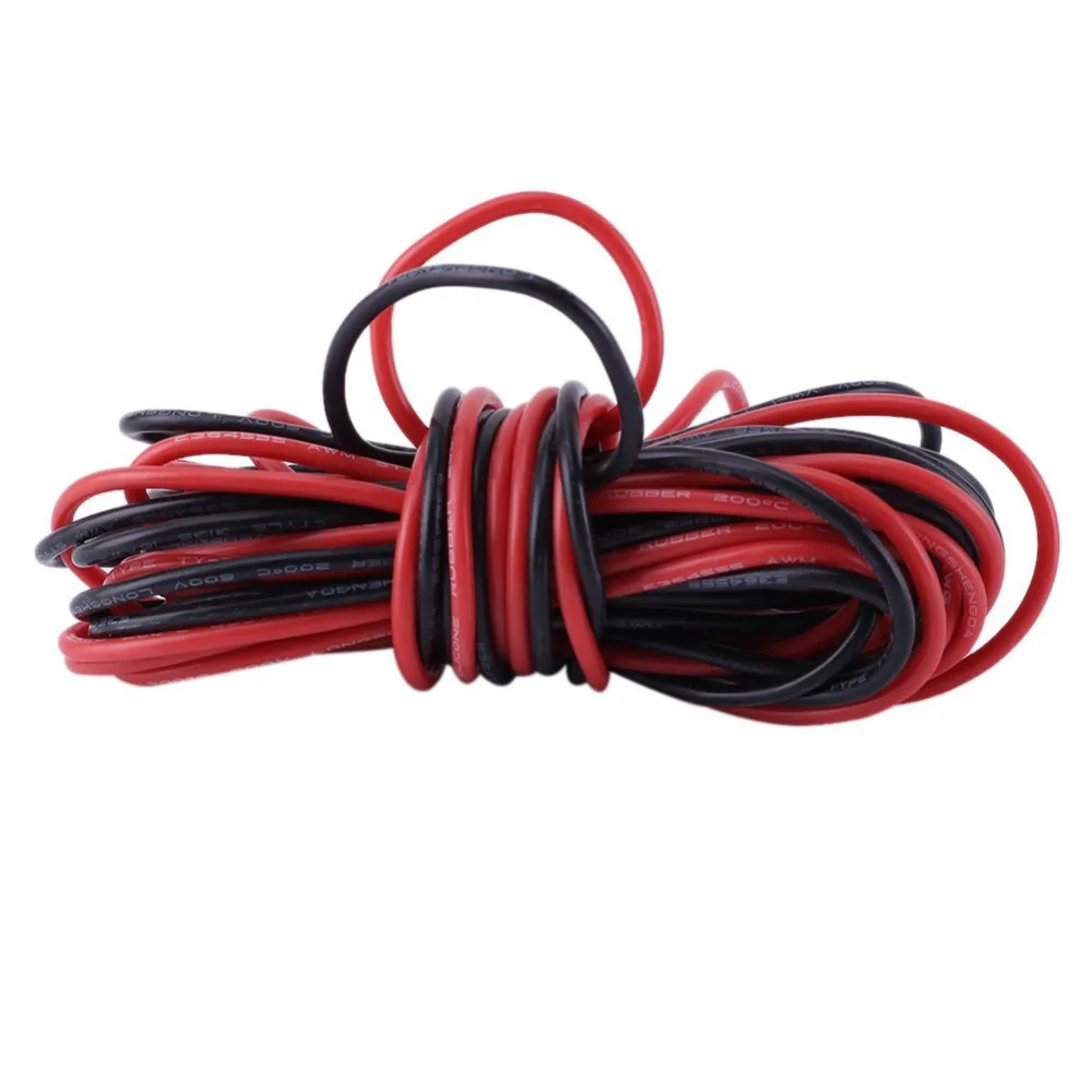 ALLiSHOP 16 # AWG Калибр силиконовый резиновый провод кабель термостойкий красный