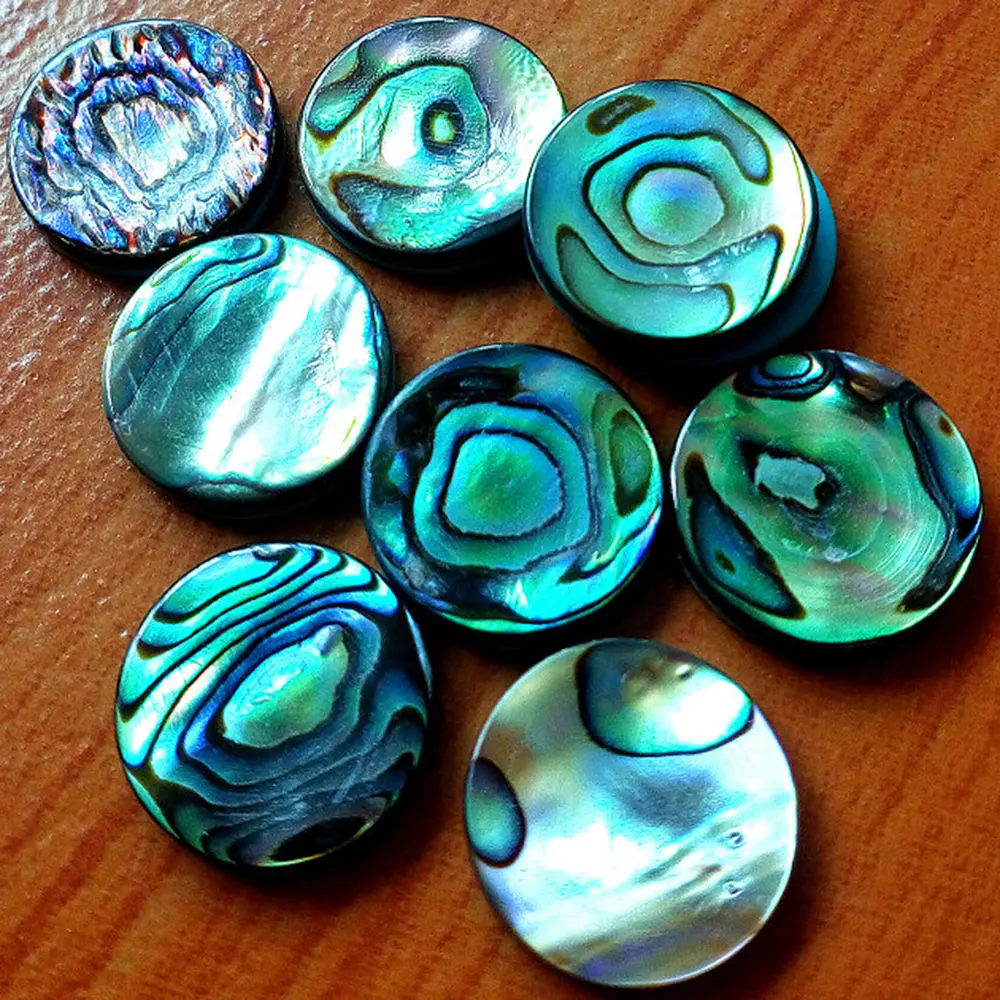 16 шт./компл. 14*3 мм зеленый цвет Abalone инкрустация Материал Точки гитары часть
