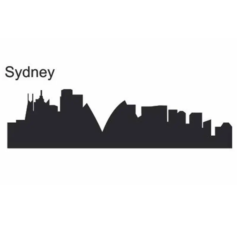 Наклейка на стену с изображением города Сиднея|skyline wall stickers|home decor stickerswall sticker |